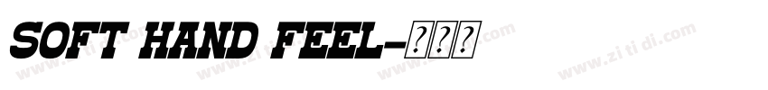 SOFT HAND FEEL字体转换